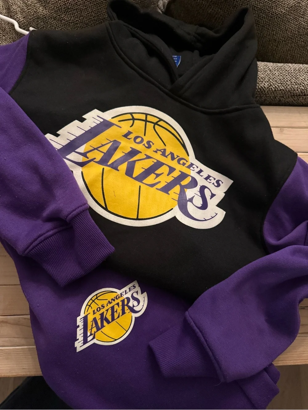 NBA Los Angeles Lakers Black and Purple Kids Matching Set